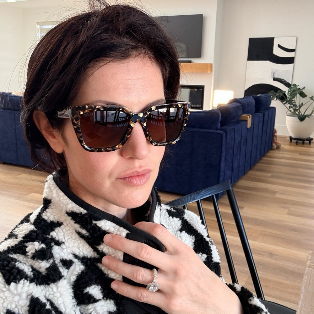 Diff Eyewear Amara Glitter Tortoise polarized NWT - image 7